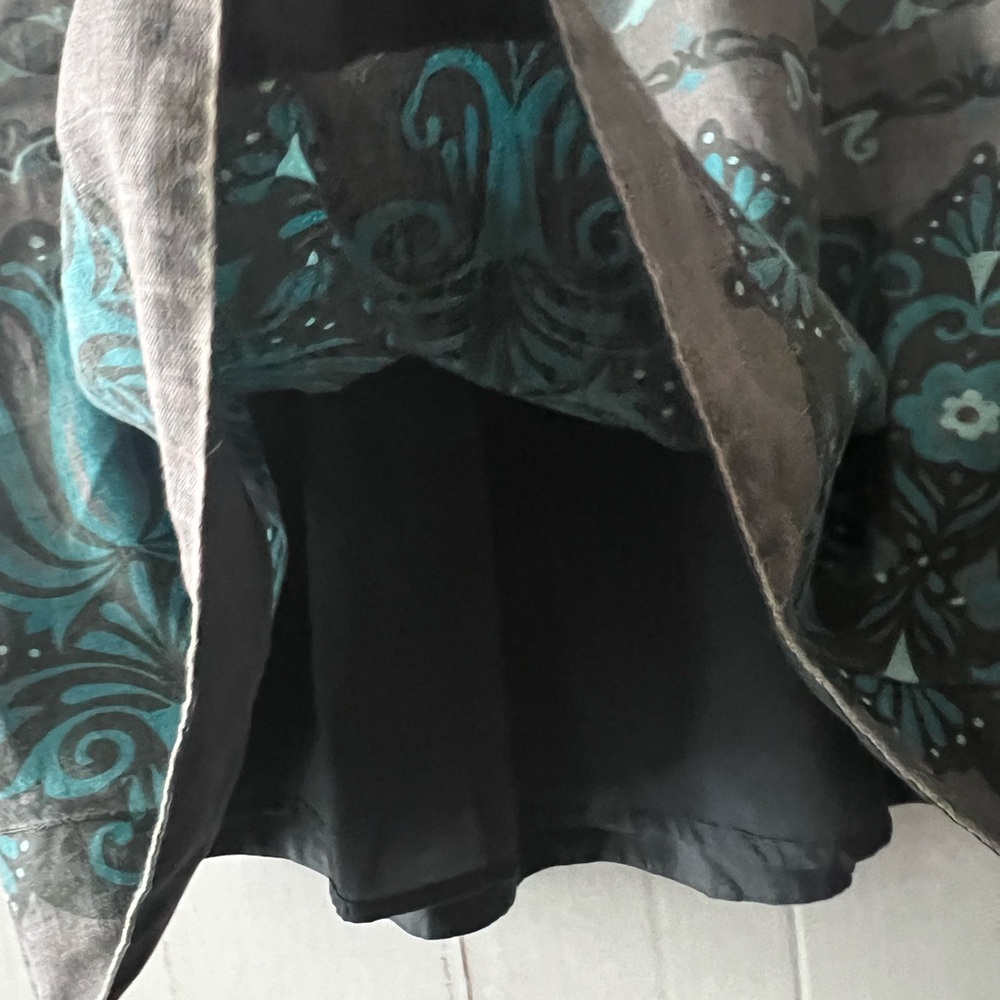 Free People Gray and Teal A-Line Skirt - Picture 14 of 16